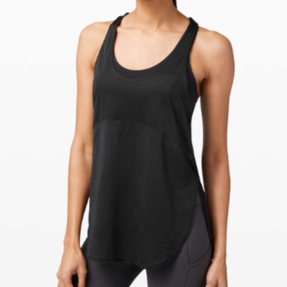Lululemon Athletica Twist Around 2 in 1 Sports Bra + Tank, in Black, Size 10 - Picture 1 of 9